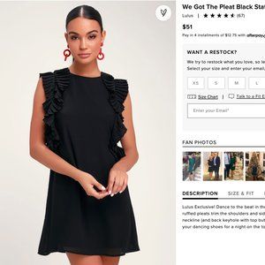 Black Statement Sleeve Shift Dress